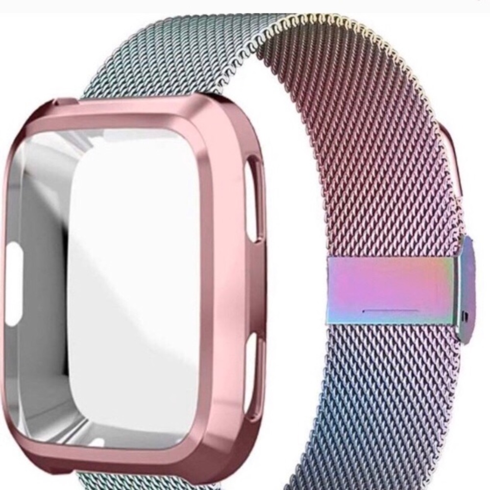 Fitbit Versa mesh band with screen cover